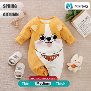 Cute Little Puppy Yellow Baby Romper 2 - Minitaq baby kids clothes dress