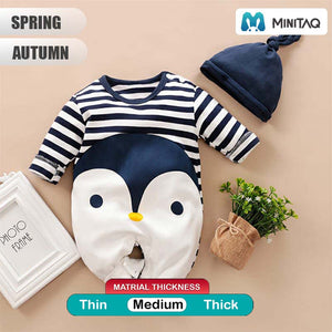 Modish Penguin Romper With Cap 2 - Minitaq baby kids clothes dress