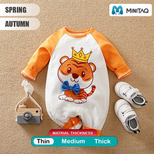 Cute Tiger King Casual Full Sleeve Cotton Romper 2 - Minitaq baby kids clothes dress