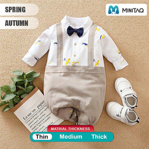 Aeroplanes Strap Design Bow Tie Baby Romper 2 - Minitaq baby kids clothes dress