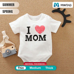 I love Mom White Baby Onesie 2 - Minitaq baby kids clothes dress