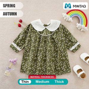 Camo Green Floral Pattern Baby Girl Dress 2 - Minitaq baby kids clothes dress