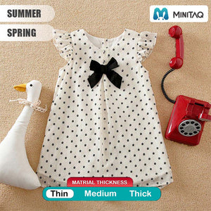 Little Flowers on White Mesh N Ribbon Tie Baby Girl Dress 2 - Minitaq baby kids clothes dress