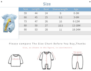 Giraffe Cotton Blue Baby Romper 9 - Minitaq baby kids clothes dress