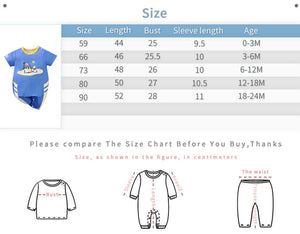 Stylish Blue Cartoon Polyester Baby Romper 9 - Minitaq baby kids clothes dress