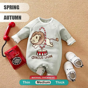Circus Lion Full Sleeve Baby Romper 2 - Minitaq baby kids clothes dress