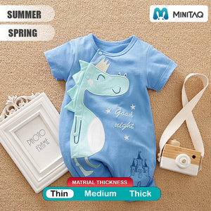 Good Night Dino Cotton Baby Romper 2 - Minitaq baby kids clothes dress