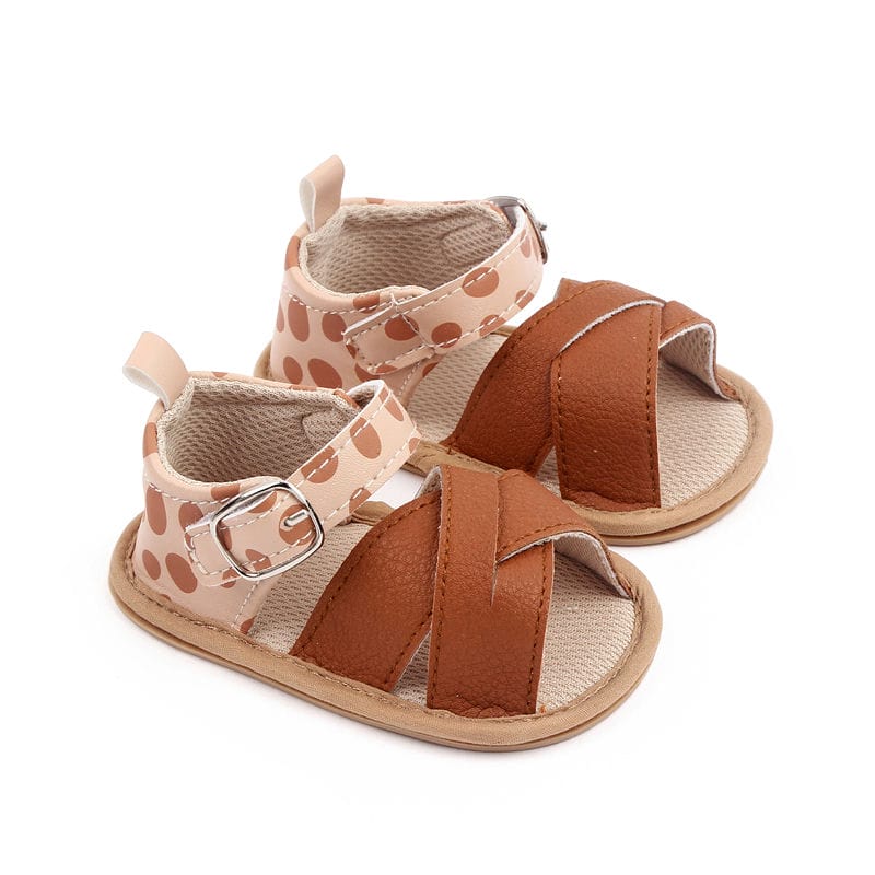 Brown Strap Style Summer PU Sandal 1 - Minitaq baby kids clothes dress