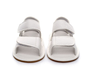 White PU Stylish Baby Summer Sandals 1 - Minitaq baby kids clothes dress