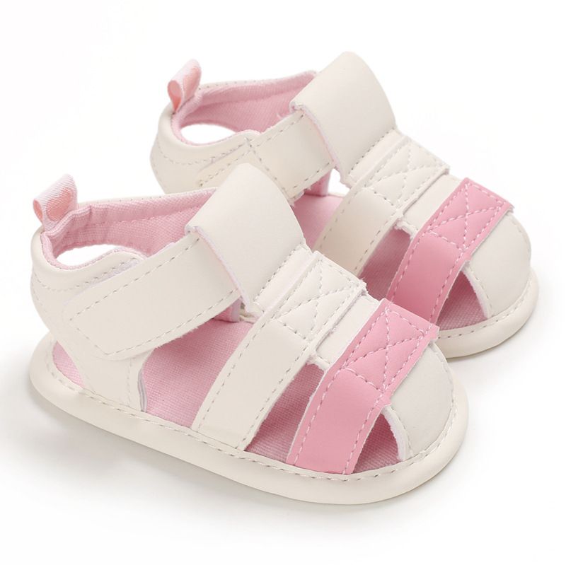 Soft White N Pink Baby Summer Sandals 1 - Minitaq baby kids clothes dress