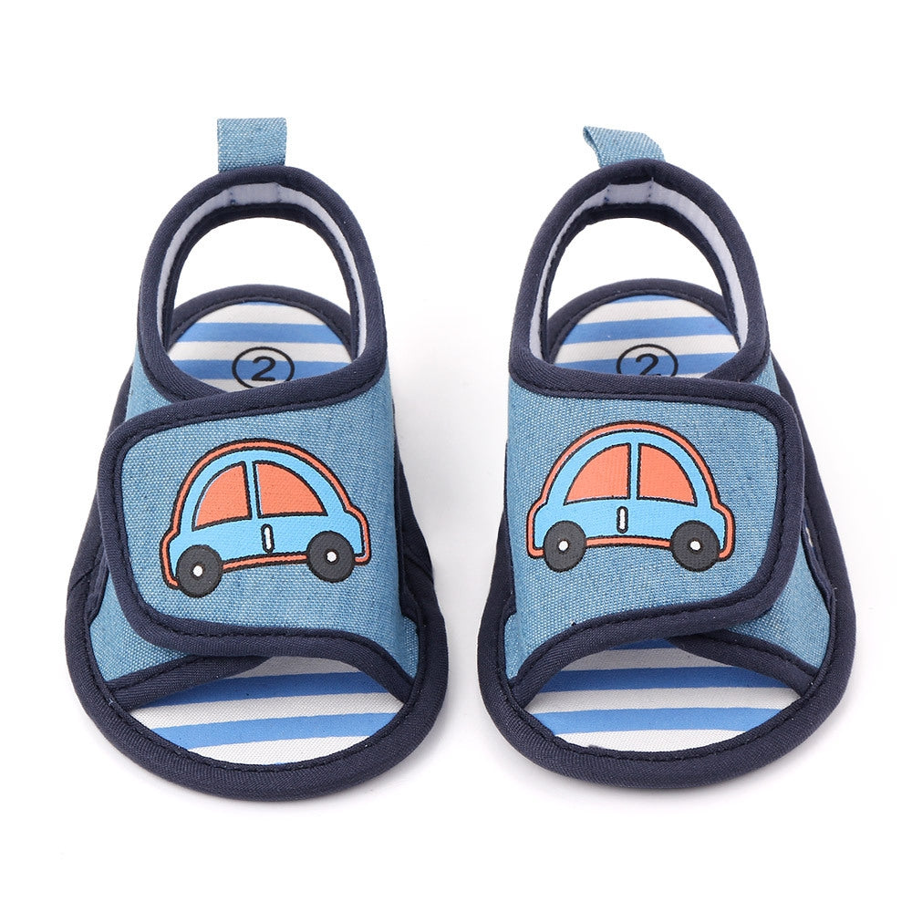 Car Design Blue Patch Style Baby Sandal Shoes 4 - Minitaq baby kids clothes dress