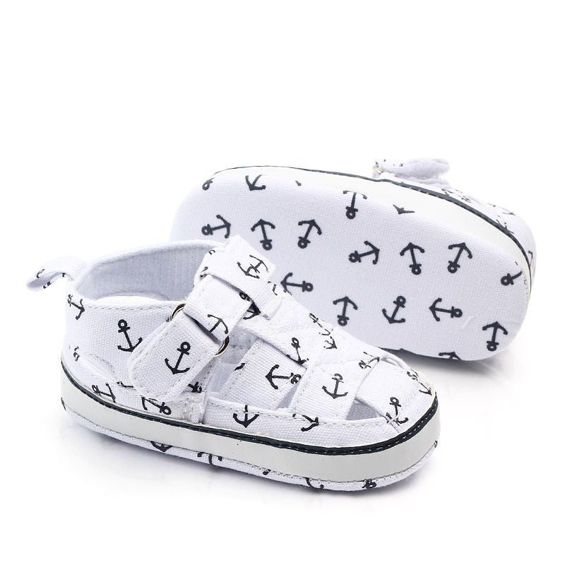 Sailor Anchor White Jeans Baby Shoes 2 - Minitaq baby kids clothes dress