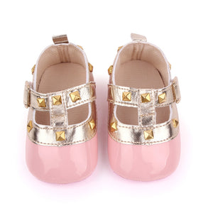 Fancy Pink Gold Goth Style Baby Shoes 4 - Minitaq baby kids clothes dress