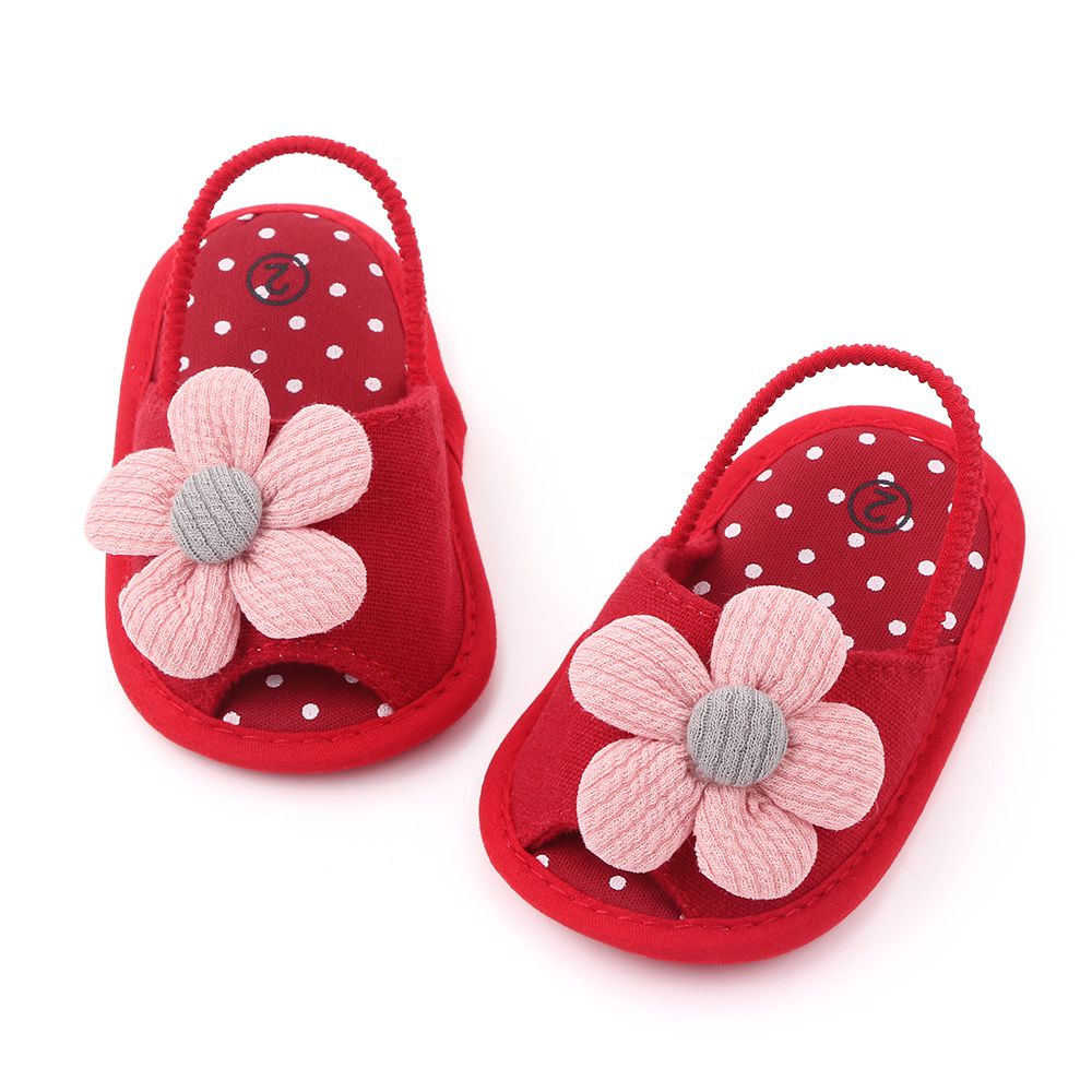 Red Summer Sandals With Elastic Strap 1 - Minitaq baby kids clothes dress