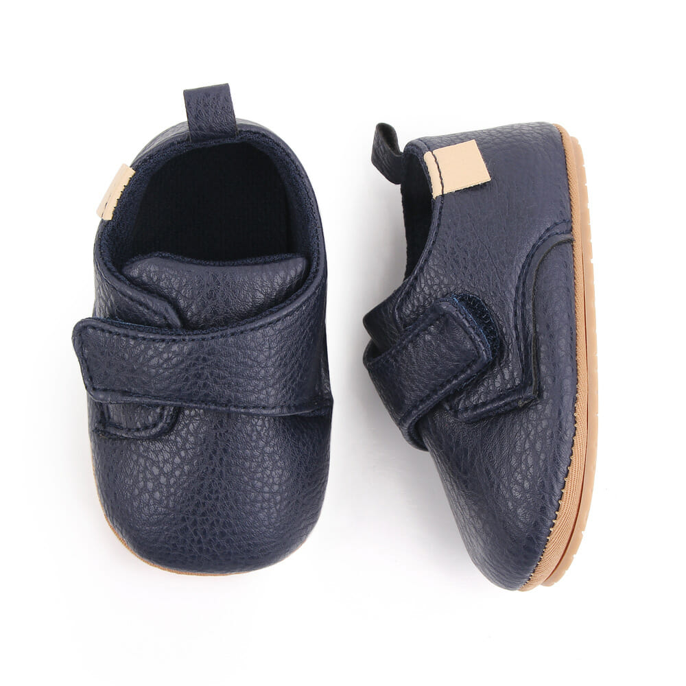 Casual Dark Blue Rubber Sole PU Baby Shoes 2 - Minitaq baby kids clothes dress