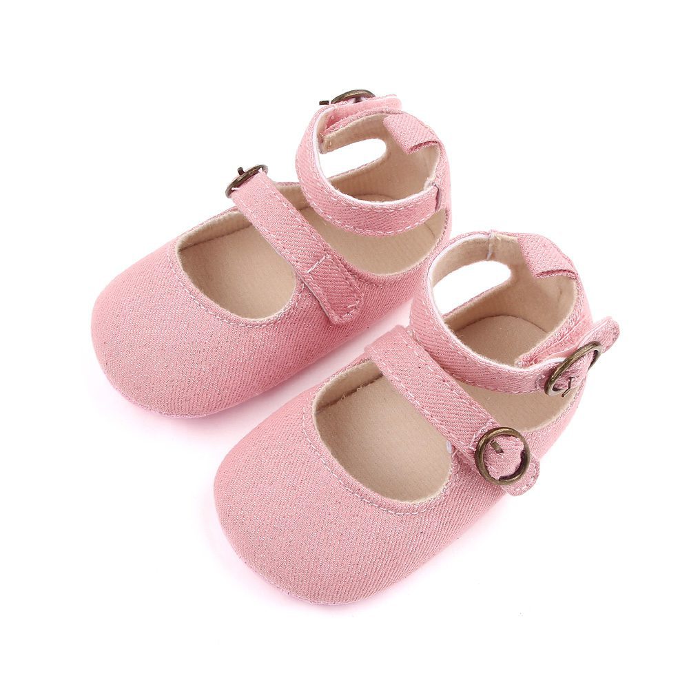 Pink Double Hook N Look Cotton Baby Shoes 1 - Minitaq baby kids clothes dress