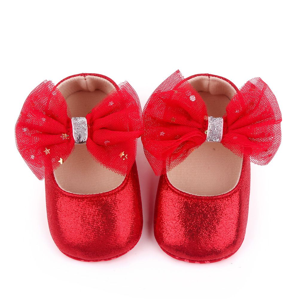 Princess Bow Lace Red Color Baby Girl Shoes 1 - Minitaq baby kids clothes dress