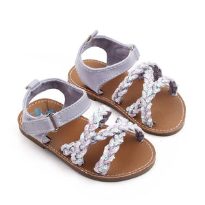 Summer White Braided Style Baby Sandals 1 - Minitaq baby kids clothes dress