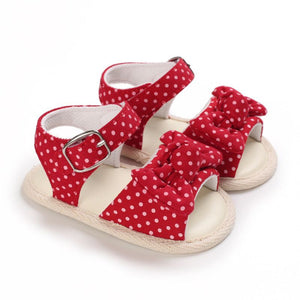 White Dots On Red Baby Summer Sandals 1 - Minitaq baby kids clothes dress