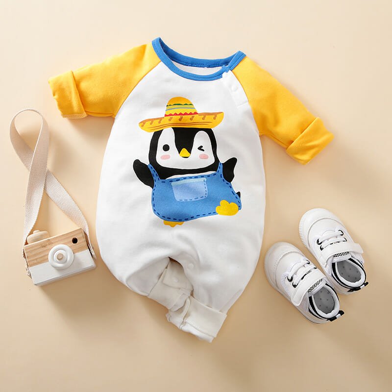 Penguin Cartoon Cute Baby Romper 1 - Minitaq baby kids clothes dress