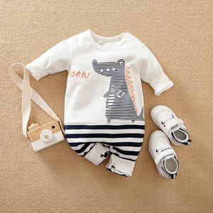 Roaring Dino Casual Design Baby Romper 1 - Minitaq baby kids clothes dress