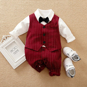 Smart Red Dress Cotton Romper 1 - Minitaq baby kids clothes dress