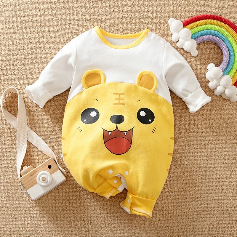 Cute Happy Tiger Baby Romper 1 - Minitaq baby kids clothes dress