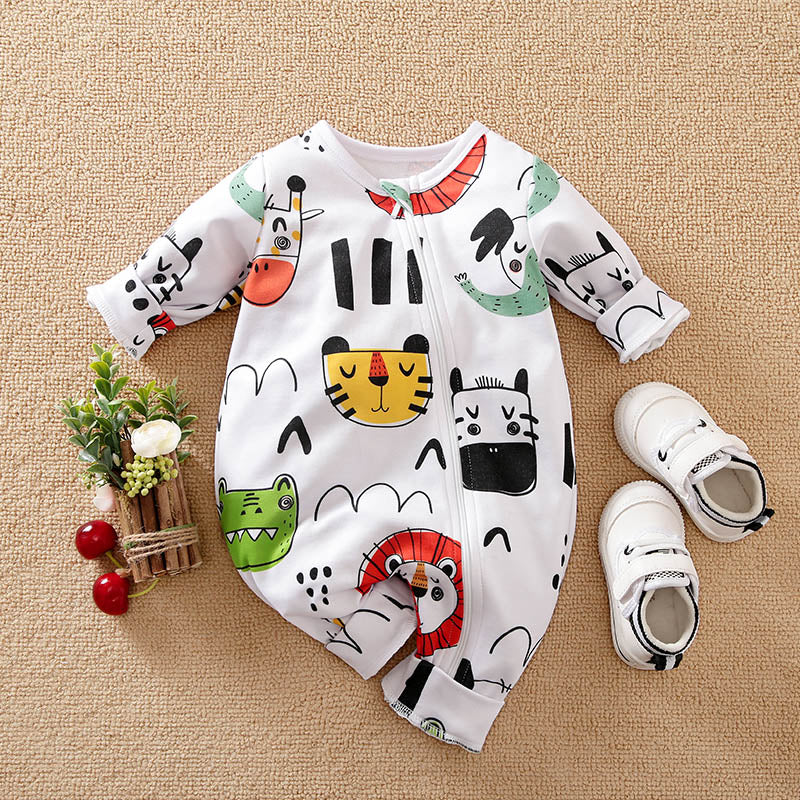 Cute Animal Pattern Baby Romper 1 - Minitaq baby kids clothes dress