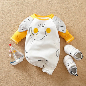 Elephant Relaxing Yellow Baby Romper 1 - Minitaq baby kids clothes dress