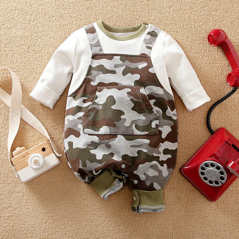 Army Style Baby Romper Dress 1 - Minitaq baby kids clothes dress