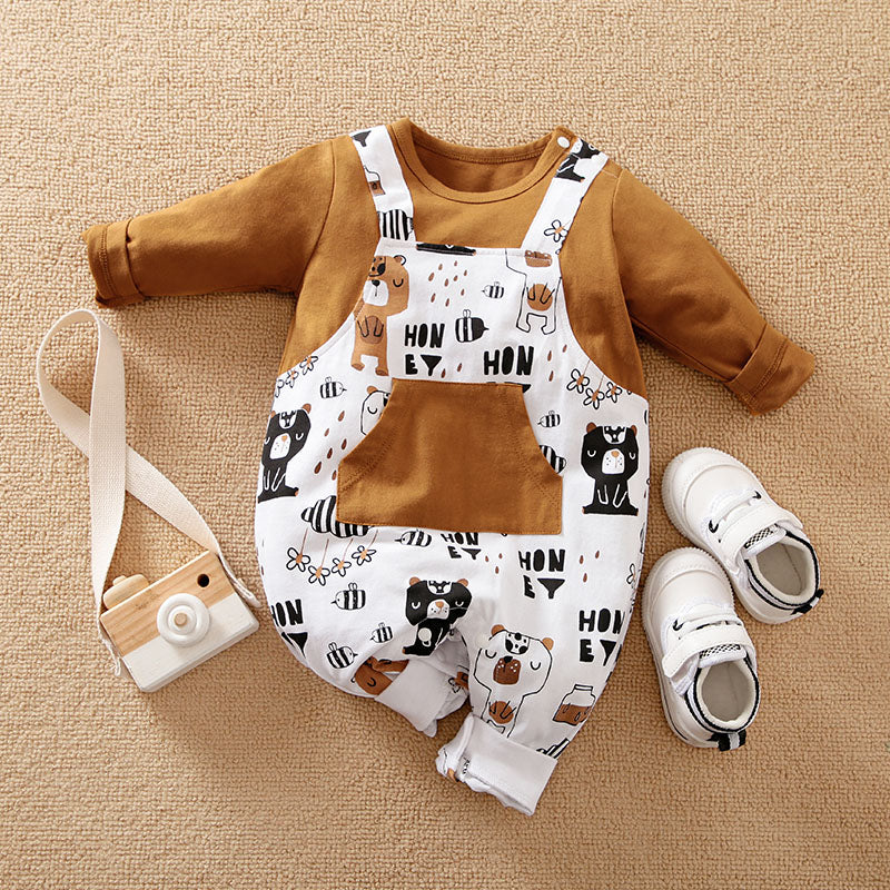 Cat N Bee Casual Baby Dungaree Romper 1 - Minitaq baby kids clothes dress