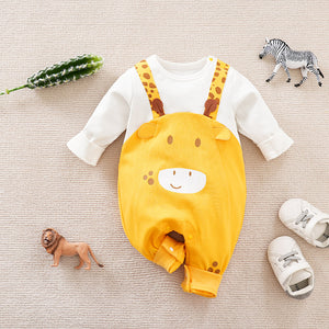 Cute Animal Dungaree Style Baby Romper 1 - Minitaq baby kids clothes dress