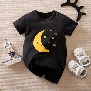 Moon And Stars Dark Baby Romper 1 - Minitaq baby kids clothes dress