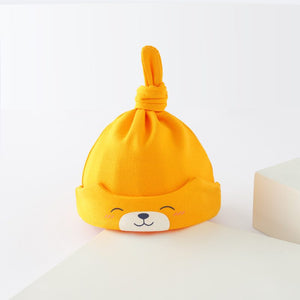 Cartoon Yellow Cotton Baby Cap 1 - Minitaq baby kids clothes dress