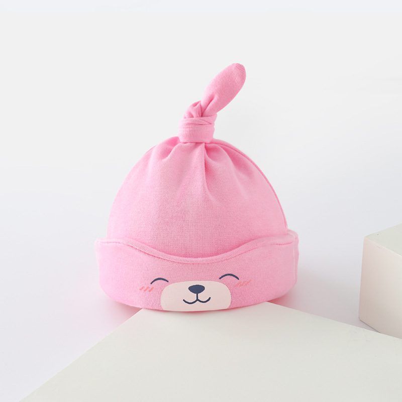 Cartoon Pink Cotton Baby Cap 1 - Minitaq baby kids clothes dress