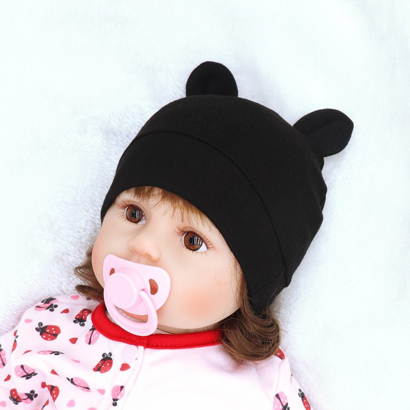 Black Cotton Baby Cap 1 - Minitaq baby kids clothes dress