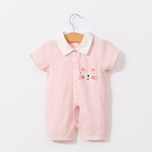 Pink Baby Girl Open Crotch Romper 1 - Minitaq baby kids clothes dress