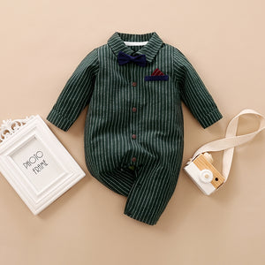 Green Liner With Bow Baby Romper 1 - Minitaq baby kids clothes dress