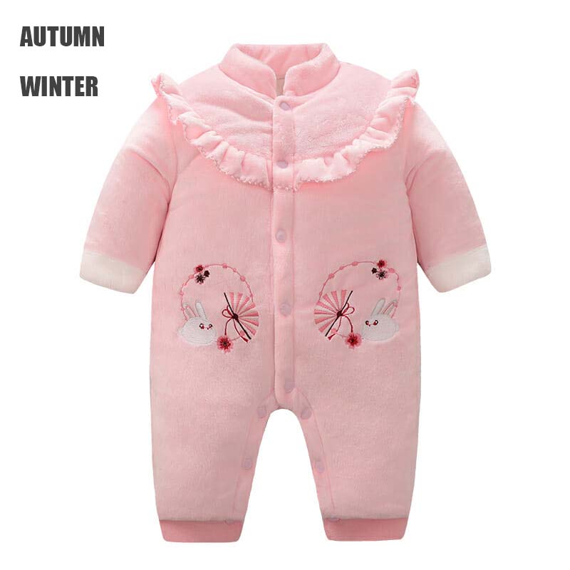 Adorable Winter Quilted Baby Romper 2 - Minitaq baby kids clothes dress