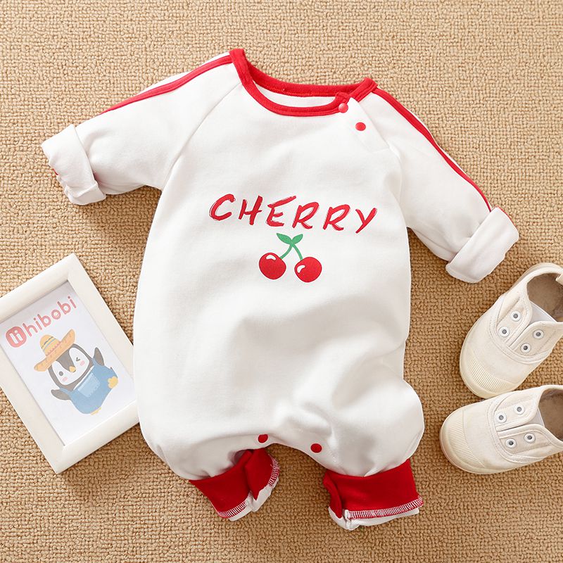 Red Cherry Stylish Baby Romper 1 - Minitaq baby kids clothes dress