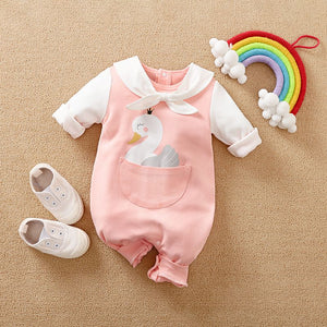 Cute Swan Queen Baby Girl Romper 1 - Minitaq baby kids clothes dress