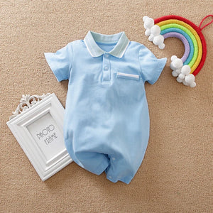 Blue Polo Style Baby Romper 5 - Minitaq baby kids clothes dress