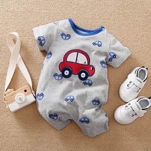 Red Car Cotton Baby Romper 1 - Minitaq baby kids clothes dress