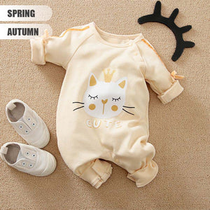 Adorable Light Yellow Cute Cat 2 - Minitaq baby kids clothes dress