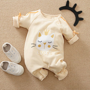 Adorable Light Yellow Cute Cat 1 - Minitaq baby kids clothes dress