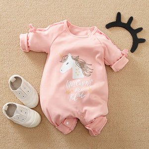 Cute Pink Unicorn Baby Girl Dress 1 - Minitaq baby kids clothes dress