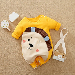 Yellow Adorable Cartoon Baby Romper 1 - Minitaq baby kids clothes dress