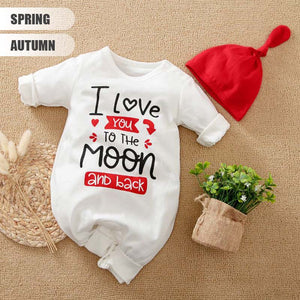 Love Message Baby Romper with Cap 2 - Minitaq baby kids clothes dress