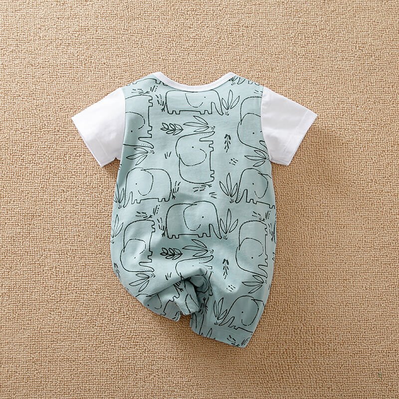 Soft Green Elephant Summer Romper 8 - Minitaq baby kids clothes dress