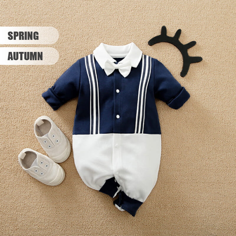 Formal Smart Dark Blue Stylish Romper 2 - Minitaq baby kids clothes dress